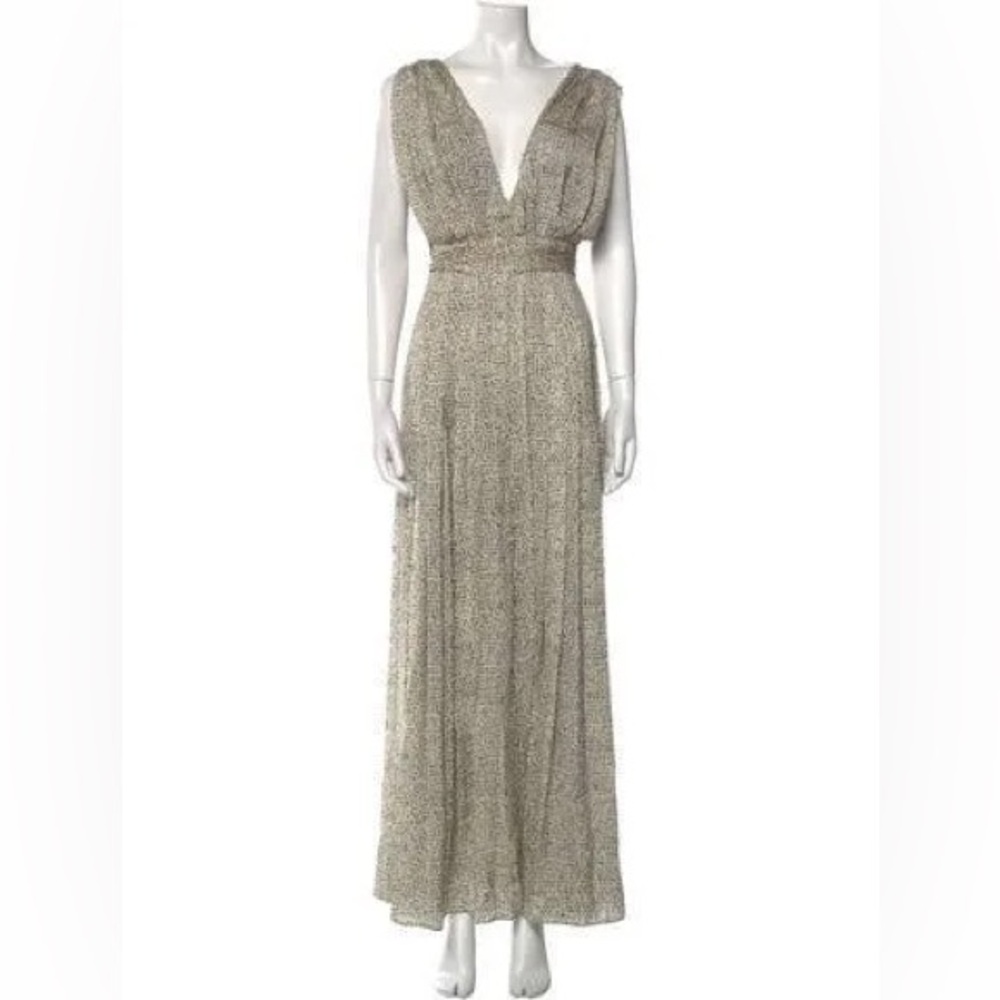 L'AGENCE Beige Maxi Dress